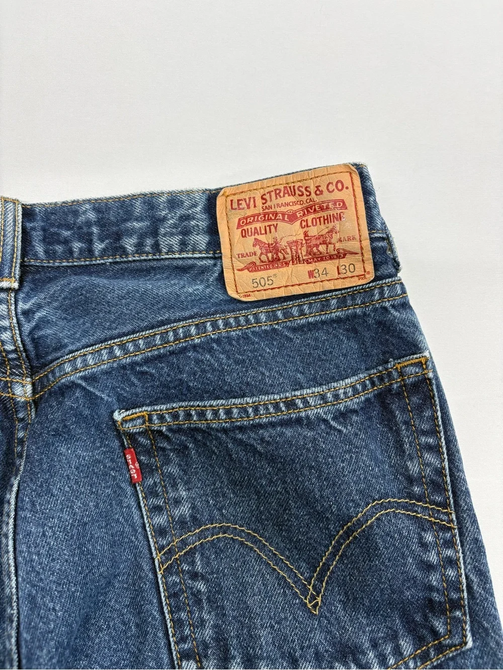 Y2K Levi’s 505 Regular Fit Jeans Men's 34x30 Blue Denim Straight Fit 2007